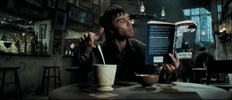 ian brown holding real book in prisoner of azkaban