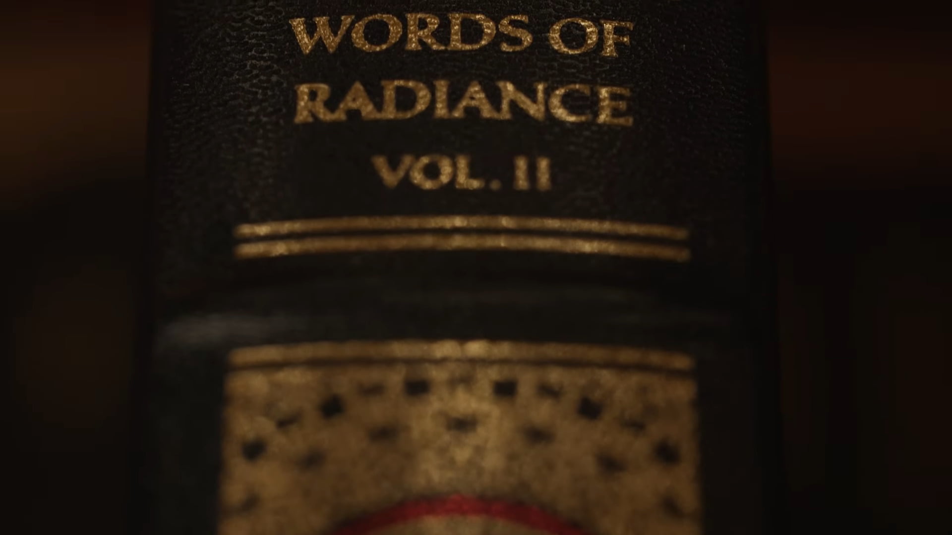 words of radiance leatherbounds teaser trailer close up on spine