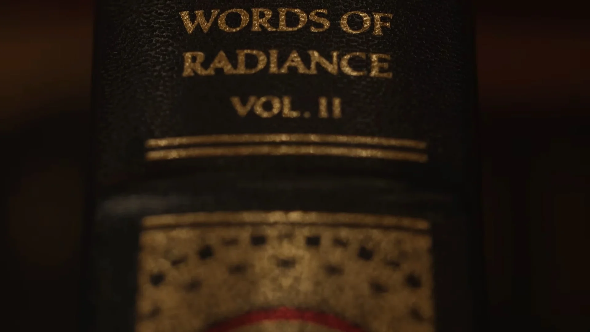 words of radiance leatherbounds teaser trailer close up on spine